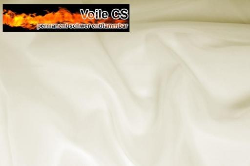 Voile - permanent schwer entflammbar - 300 cm Creme