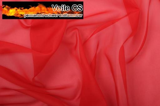 Voile - permanent schwer entflammbar - 300 cm Rot